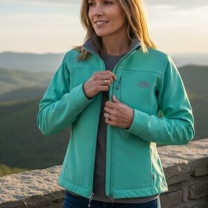 The North Face Green Apex‎ Bionic Outdoor Climate Block Soft Shell Jacket